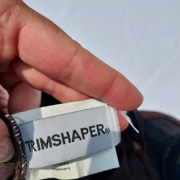 Trimshaper size 16 Ruched Chocolate Colored one piece. - Picture 3 of 6